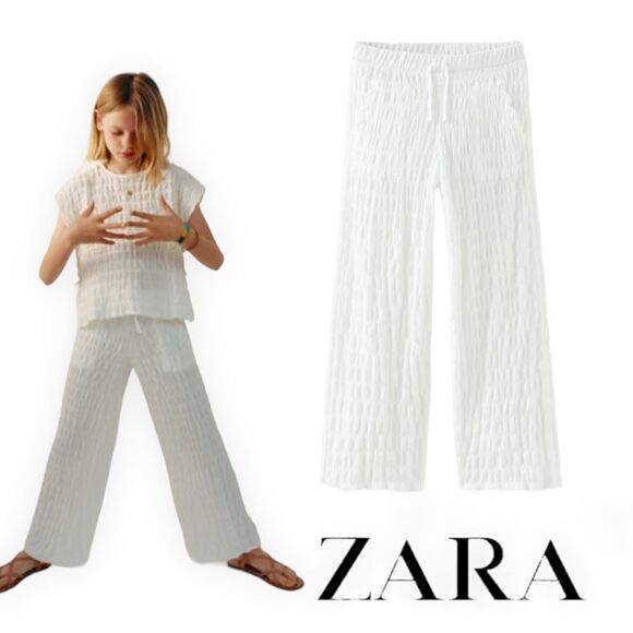 Zara Other - ZARA Kids | White | TEXTURED PANTS